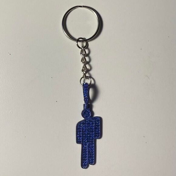 Billie Eilish Blue Blohsh Keychain - Picture 1 of 3
